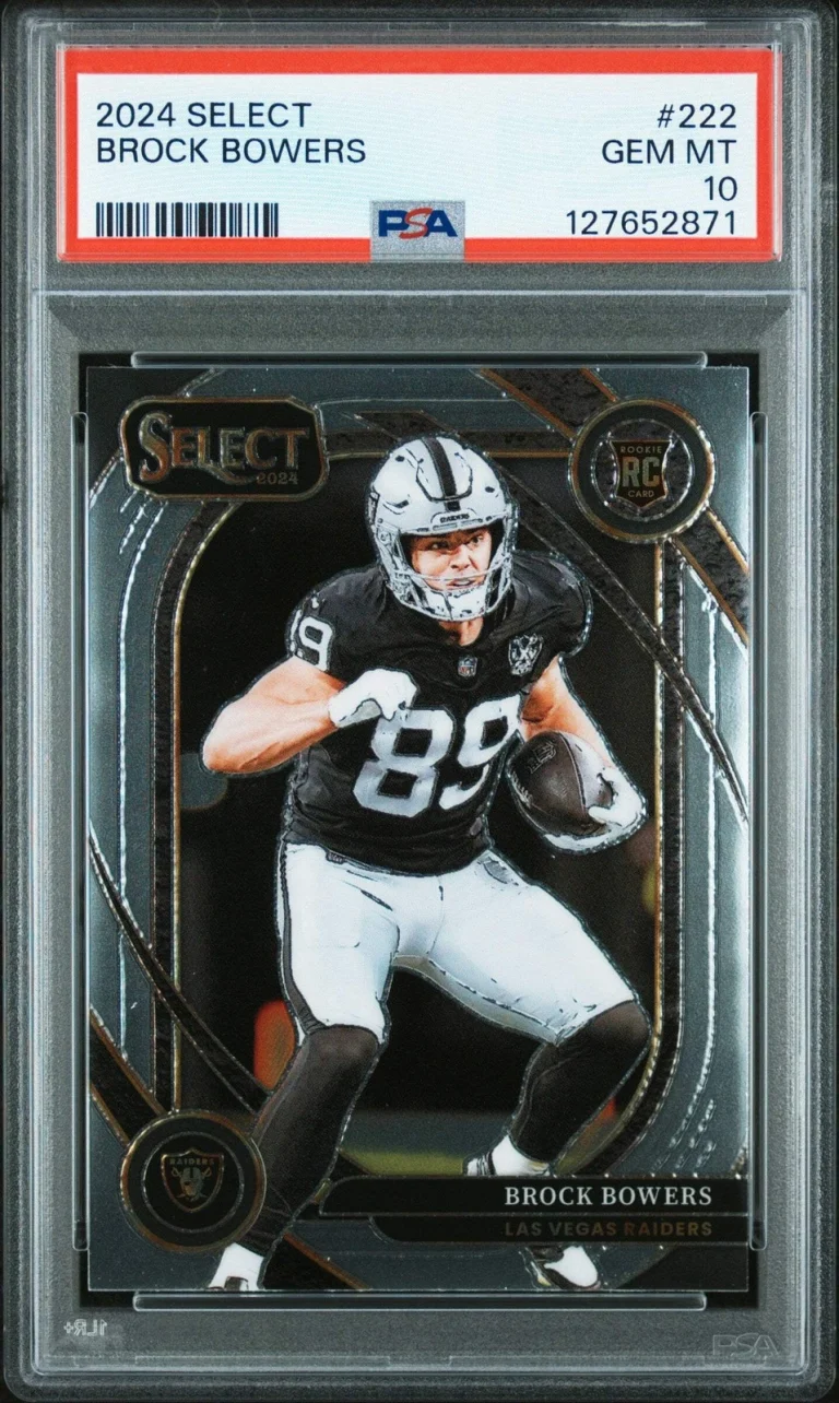 Graded 2024 Panini Select Brock Bowers #222 Rookie RC Card PSA 10 Gem Mint