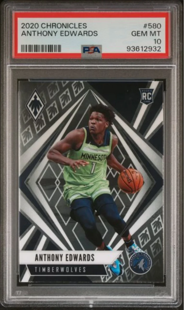 Graded 2020 Panini Chronicles Anthony Edwards #580 Rookie RC Card PSA 10 Mint