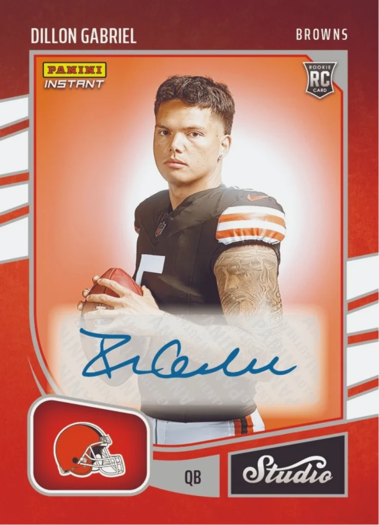 2025 Panini Instant Dillon Gabriel #SR6 Studio Rookies Auto /99 Football Card
