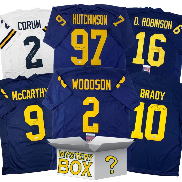 Autographed/Signed Michigan College Football Jersey Mystery Box PSA JSA BAS COA