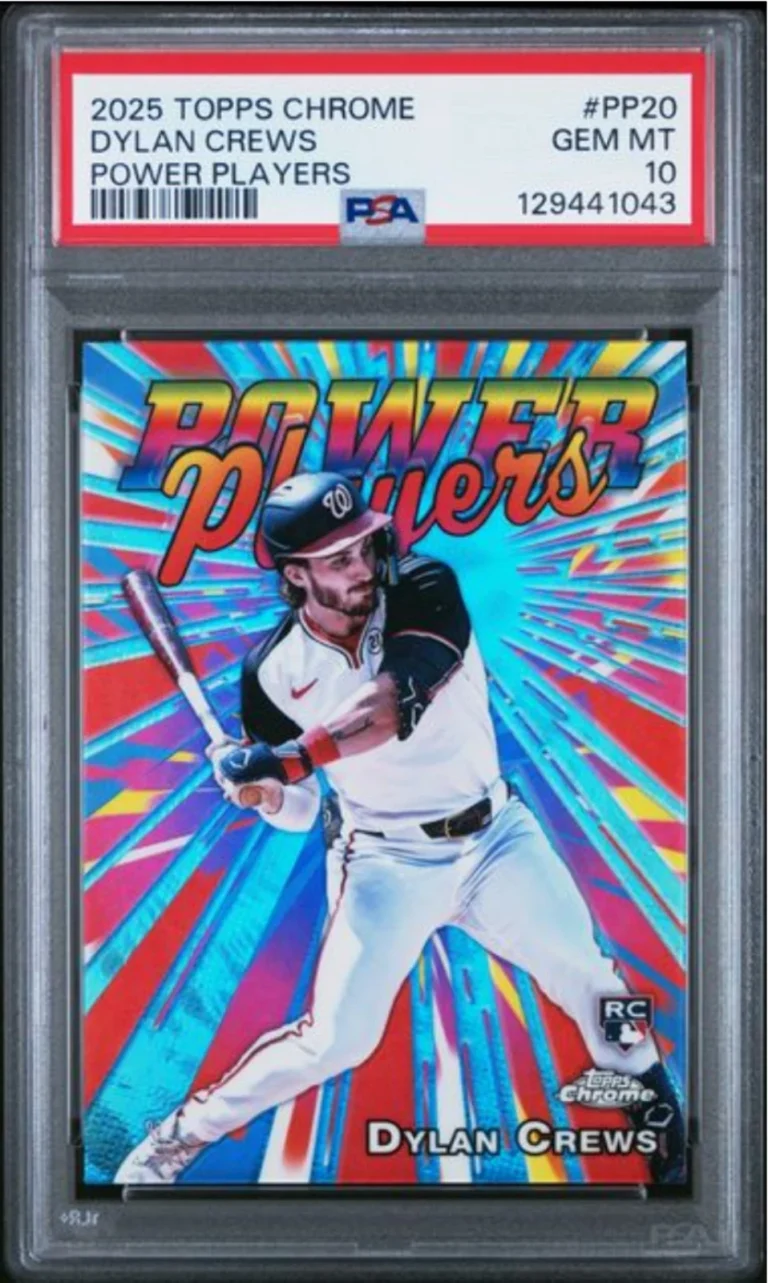 Graded 2025 Topps Chrome Dylan Crews #PP20 Power Players Rookie RC Card PSA 10