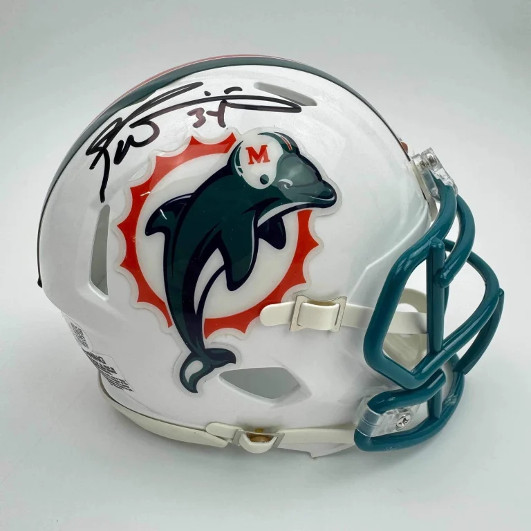 Autographed/Signed Ricky Williams Miami Dolphins Mini Football Helmet JSA COA