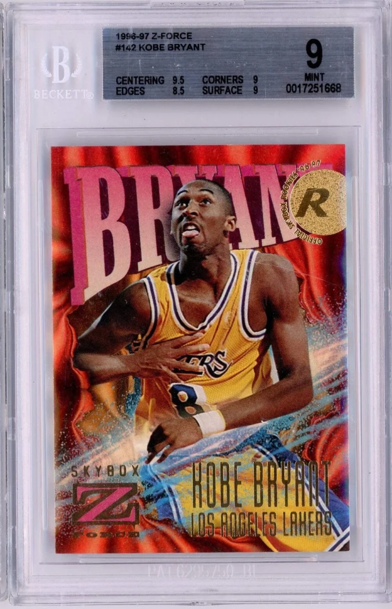 Graded 1996-97 Z Force Kobe Bryant #142 Rookie RC Basketball Card BGS 9 Mint