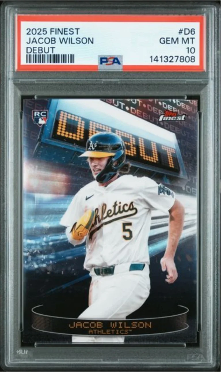 Graded 2025 Topps Finest Jacob Wilson #D6 Debut Rookie RC Card PSA 10 Gem Mint
