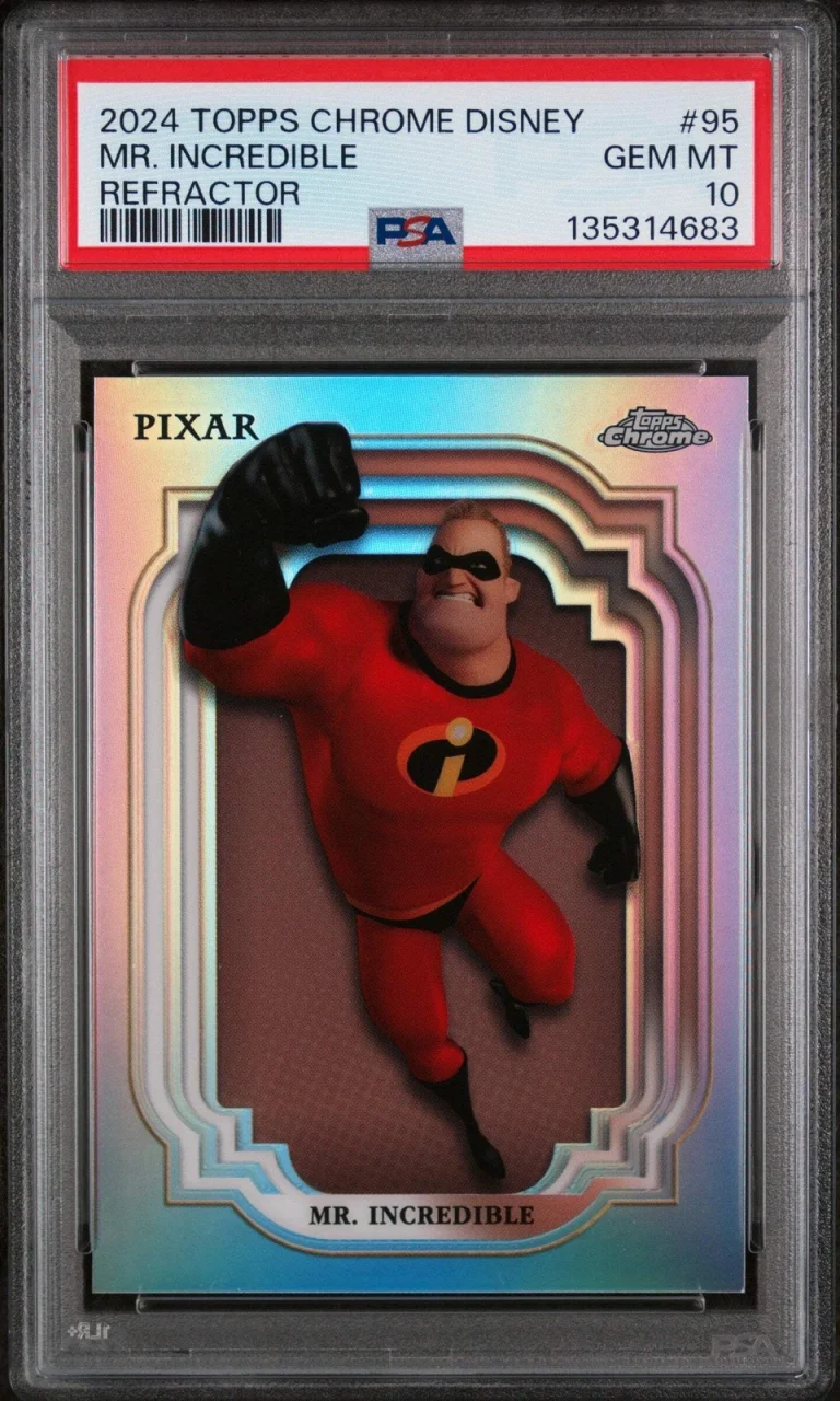 Graded 2024 Topps Chrome Disney Mr. Incredible #95 Refractor Card PSA 10