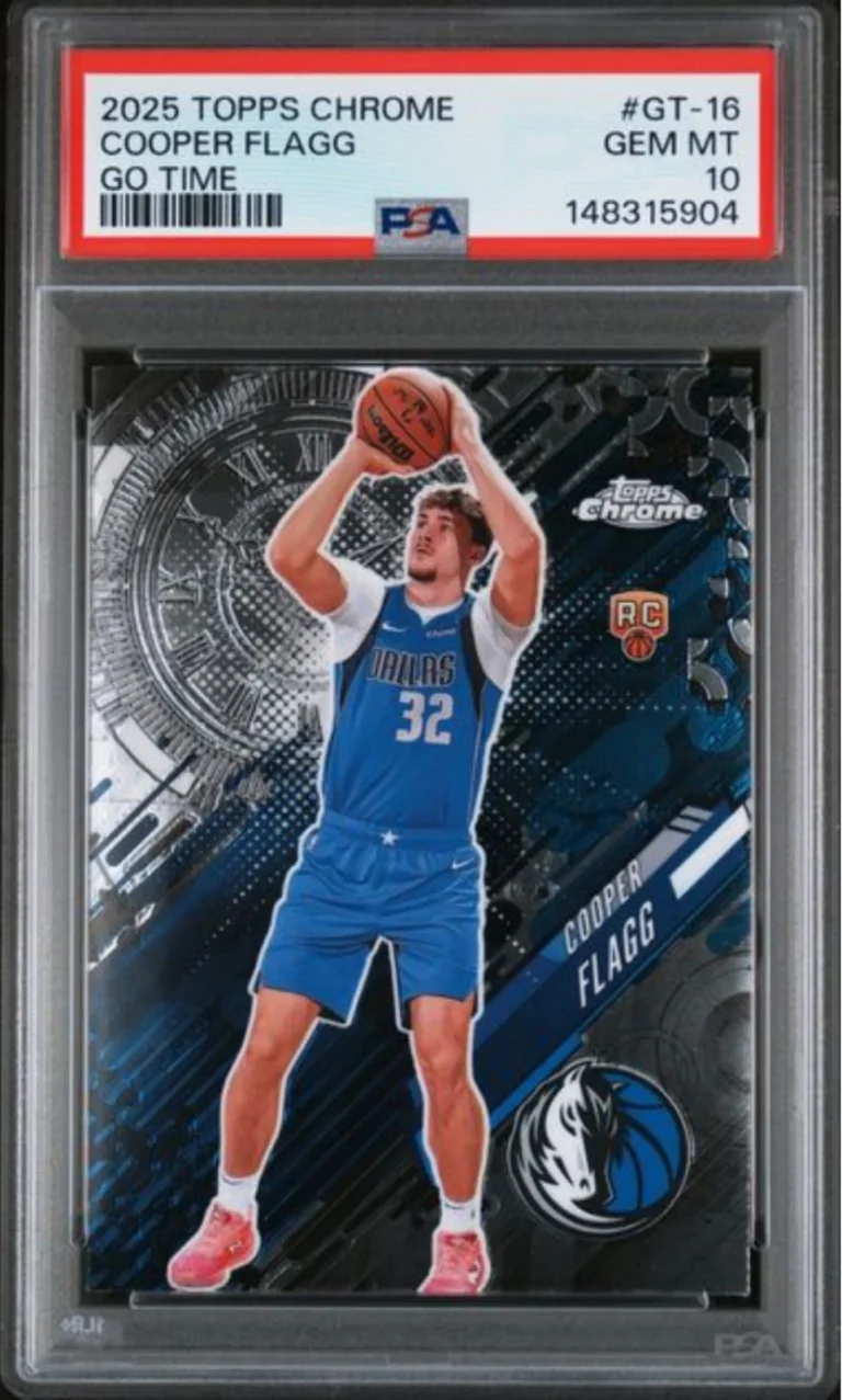 Graded 2025 Topps Chrome Cooper Flagg #GT16 Go Time Rookie RC Card PSA 10 Mint