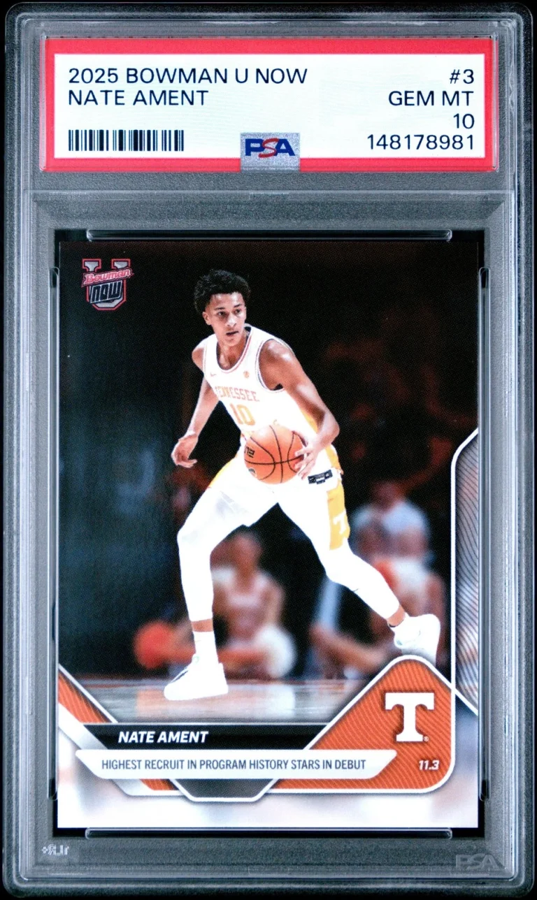 Graded 2025 Topps Bowman U Now Nate Ament #3 Rookie RC Card PSA 10 Gem Mint