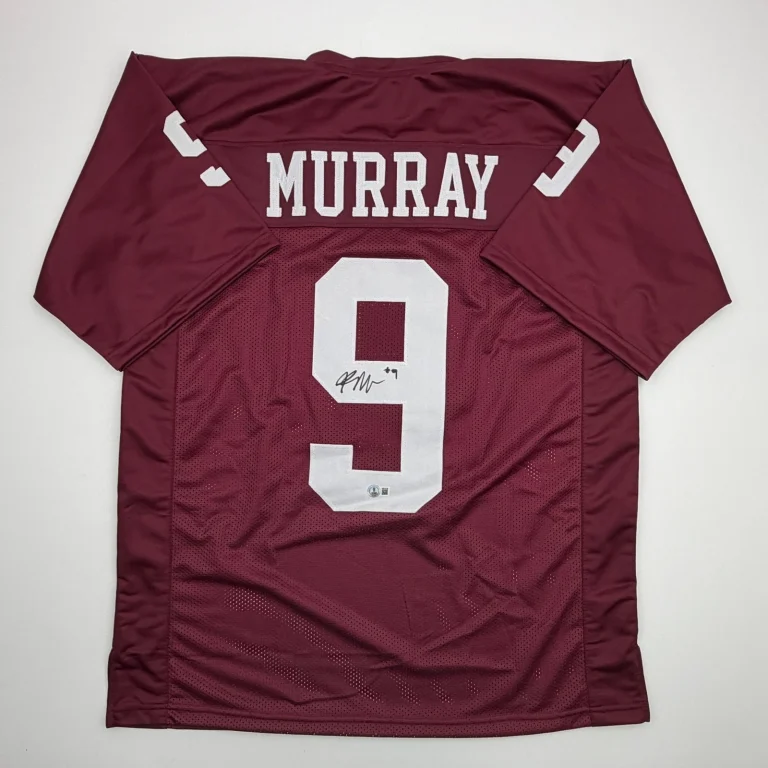 Autographed/Signed Kenneth Murray Jr. Oklahoma Maroon College Jersey Beckett COA