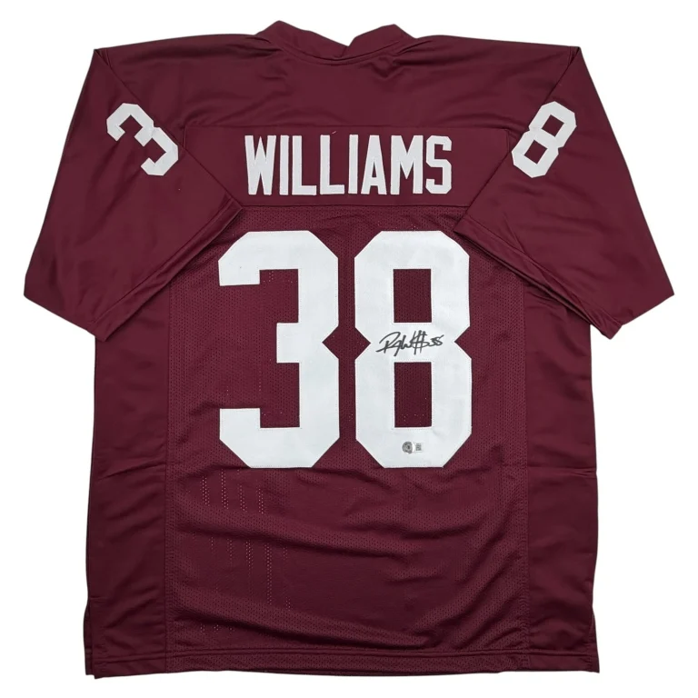 Autographed/Signed Roy Williams Oklahoma Maroon College Jersey Beckett BAS COA