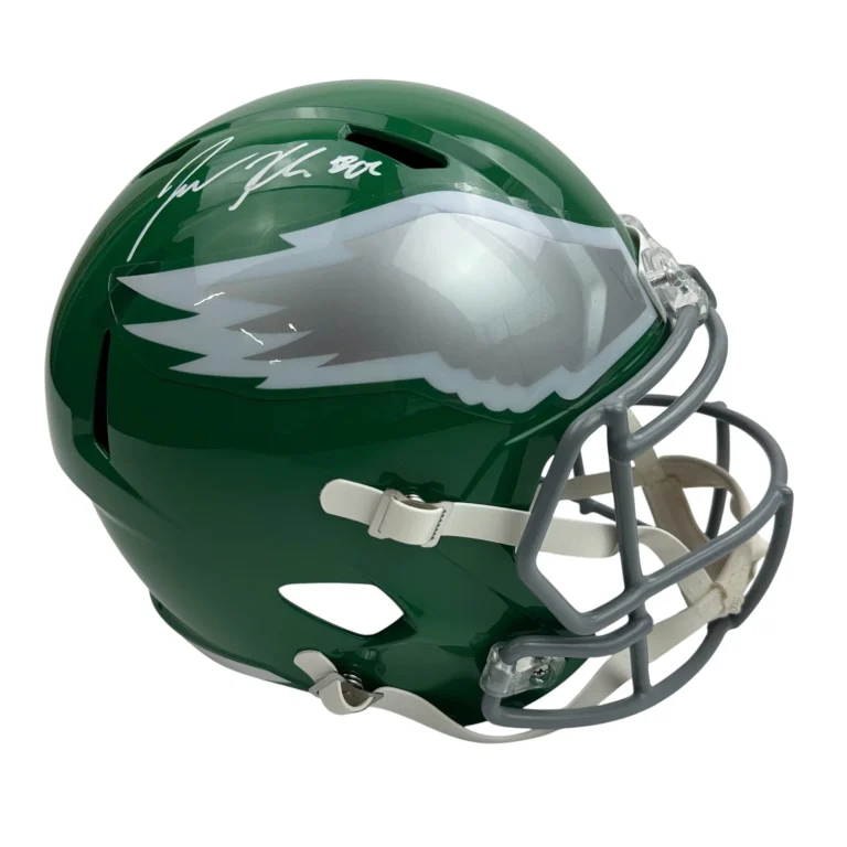 Autographed/Signed Jason Kelce Eagles Kelly Green FS Football Helmet PSA COA