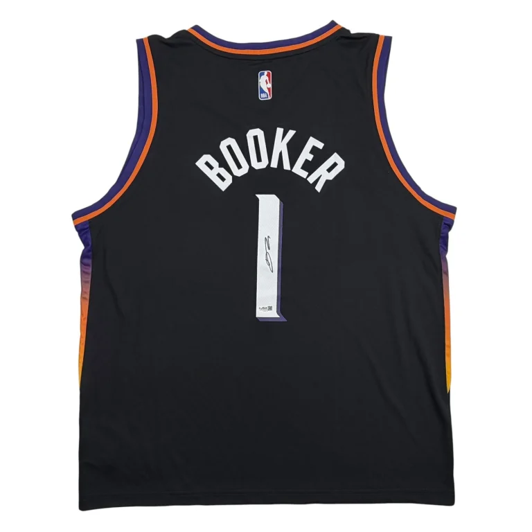 Autographed/Signed Devin Booker Phoenix Suns Black Authentic Jersey JSA COA