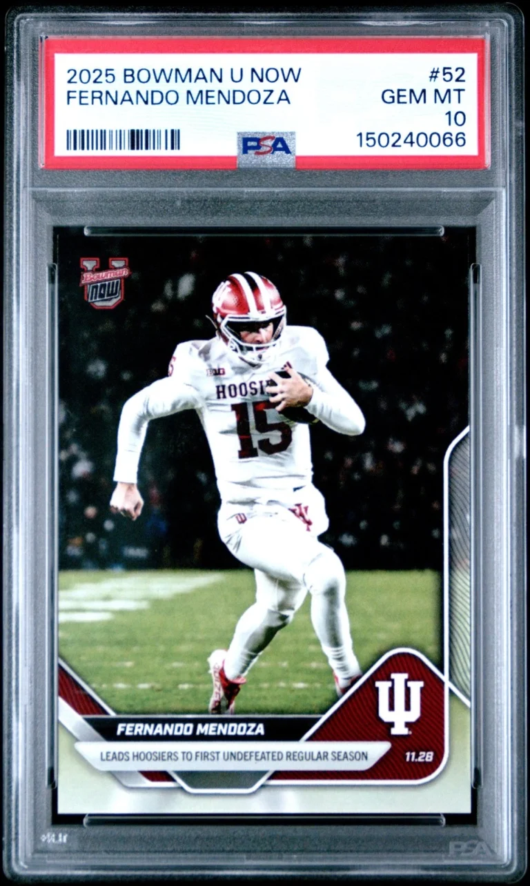 Graded 2025 Topps Bowman U Now Fernando Mendoza #52 Rookie RC Card PSA 10 Mint