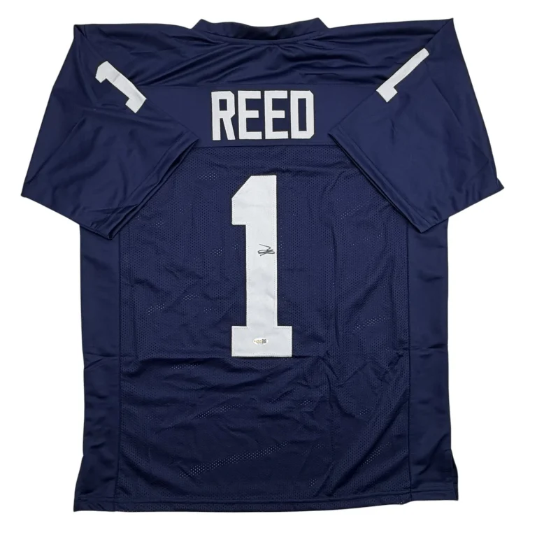 Autographed/Signed Jaylen Reed Penn State Blue College Football Jersey JSA COA