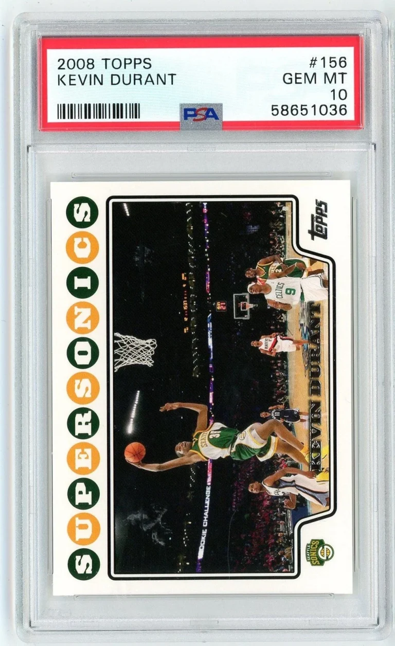 Graded 2008 Topps Kevin Durant #156 Basketball Card PSA 10 Gem Mint