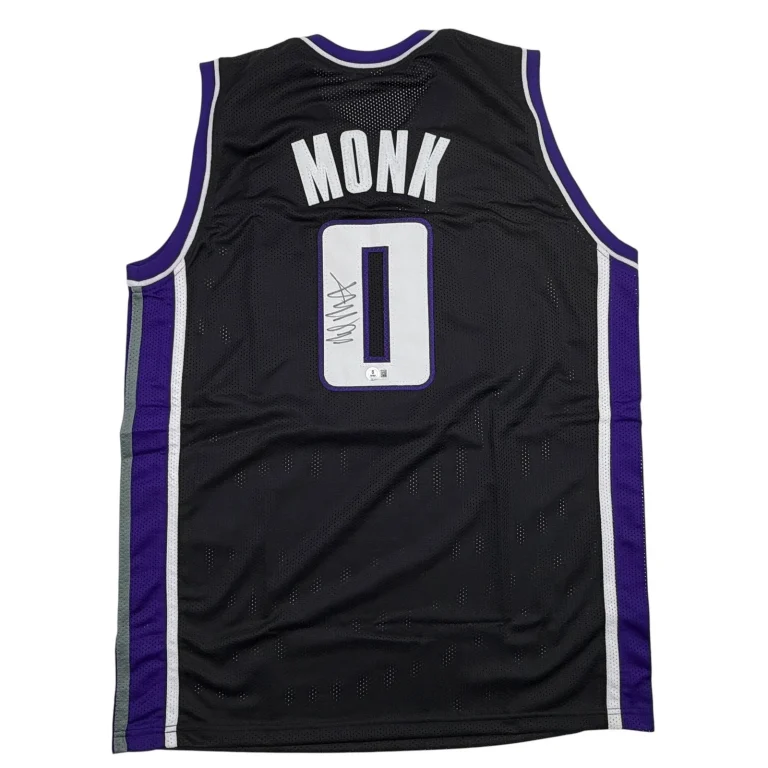 Autographed/Signed Malik Monk Sacramento Black Basketball Jersey Beckett BAS COA