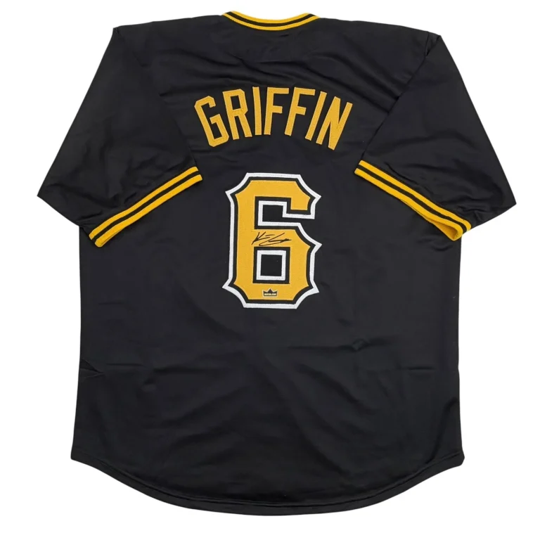 Facsimile Autographed Konnor Griffin Pittsburgh Black Reprint Jersey Men's XL