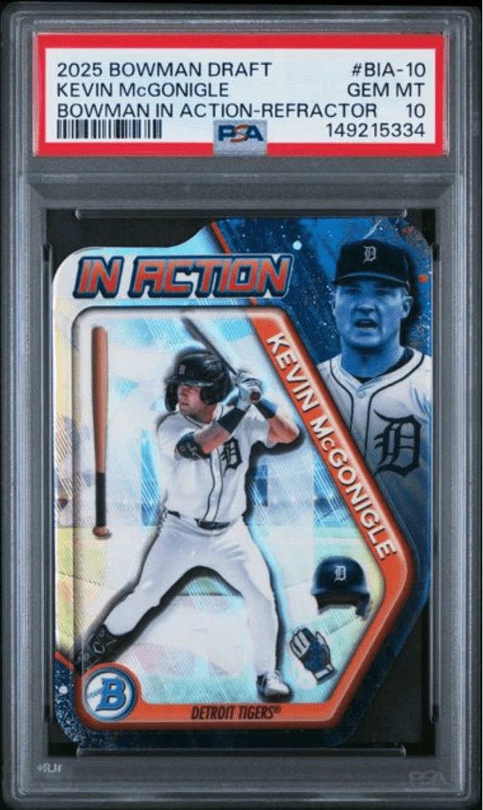Graded 2025 Bowman Draft Kevin McGonigle #BIA10 REF RC Baseball Card PSA 10