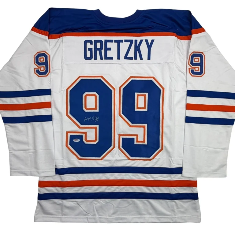 Autographed/Signed Wayne Gretzky Edmonton White Hockey Jersey PSA/DNA COA