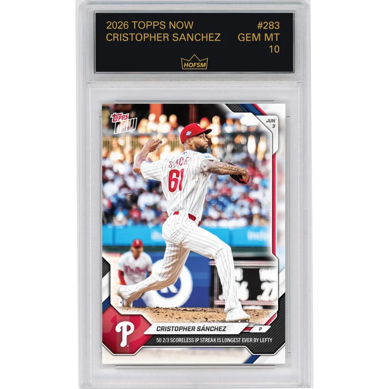Graded 2026 Topps Now Cristopher Sanchez #283 Baseball Card HOFSM 10