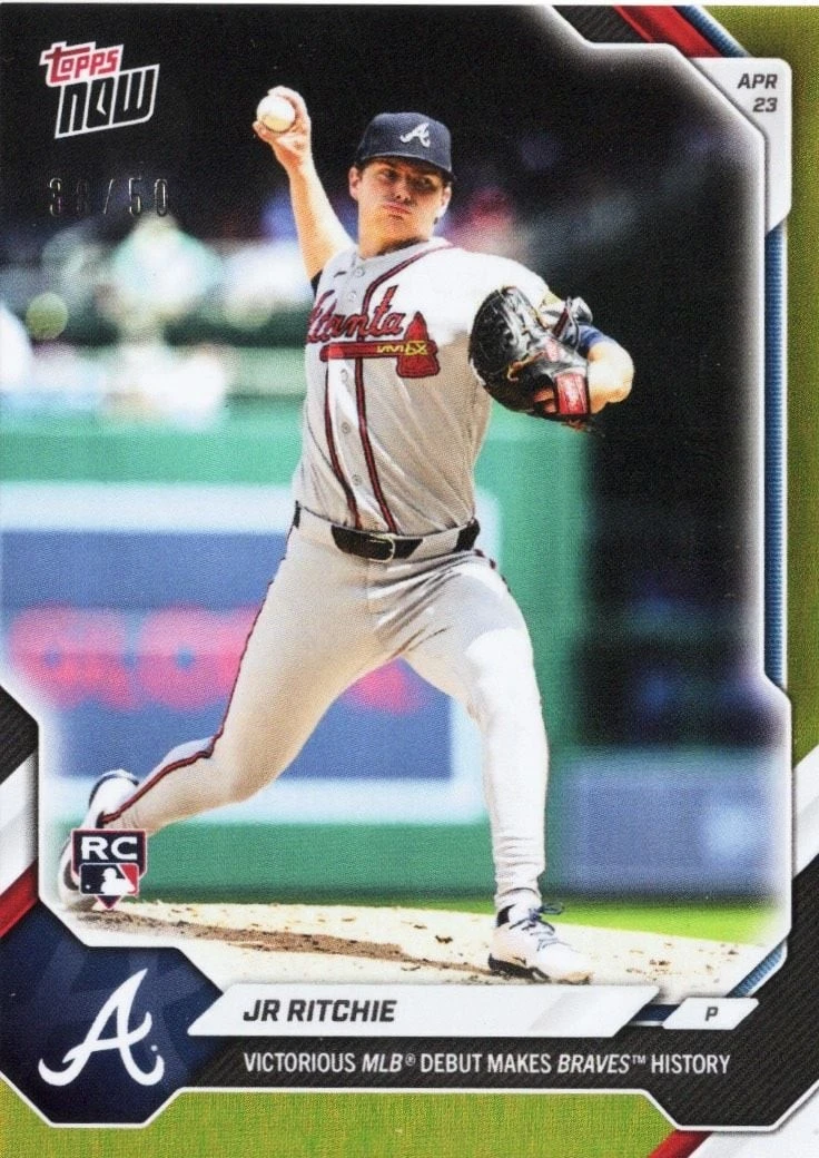 2026 Topps Now JR Ritchie #113 Gold Foil /50 Rookie RC Baseball Card