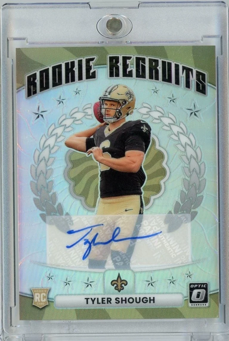 2025 Panini Donruss Optic Tyler Shough 14 /199 Rookie Recruits Refractor Auto RC