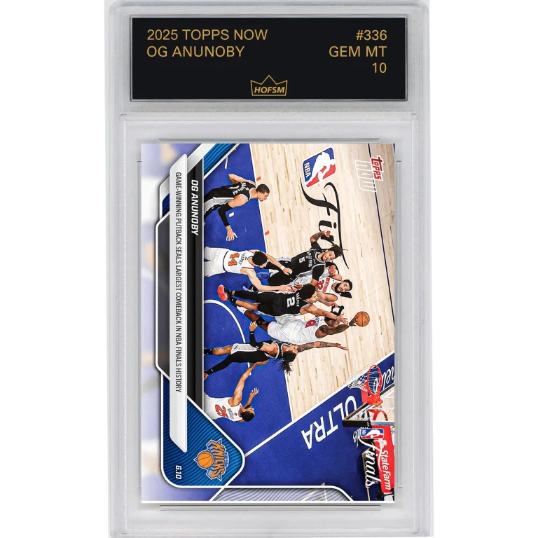 Graded 2025 Topps Now OG Anunoby #336 Basketball Card HOFSM 10