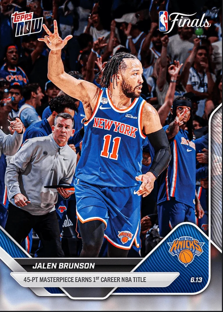 2025 Topps Now Jalen Brunson #340 New York Knicks Basketball Card
