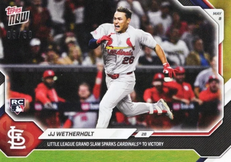 2026 Topps Now JJ Wetherholt #181 Gold Foil /50 Rookie RC Baseball Card