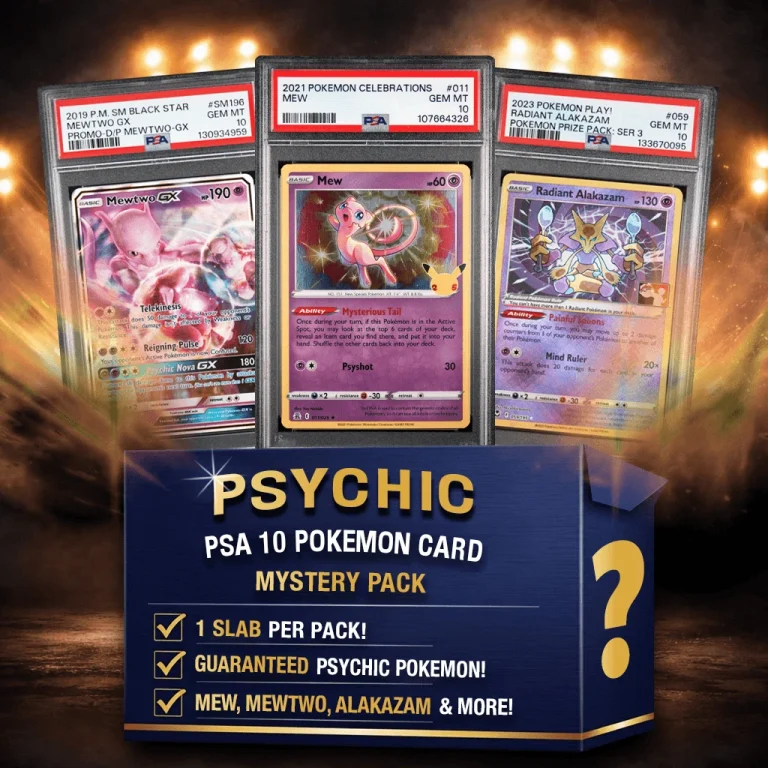Psychic Energy Type Pokemon PSA 10 Graded Card Mystery Box Trading Card Game