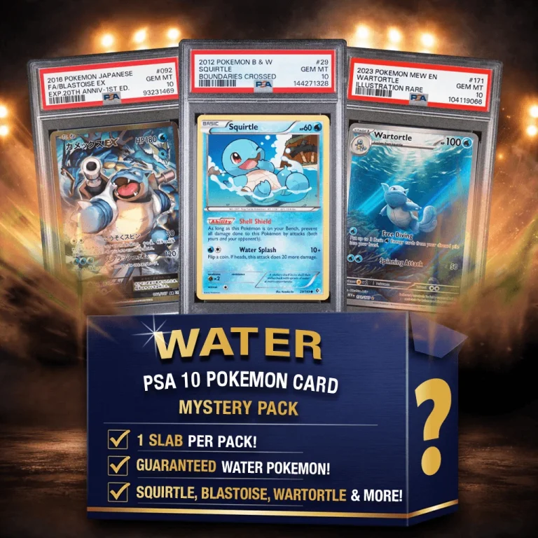 Water Energy Type Pokemon PSA 10 Graded Card Mystery Box Trading Card Game
