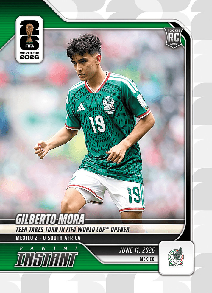 2026 Panini Instant FIFA World Cup Gilberto Mora #4 Mexico RC Soccer Card