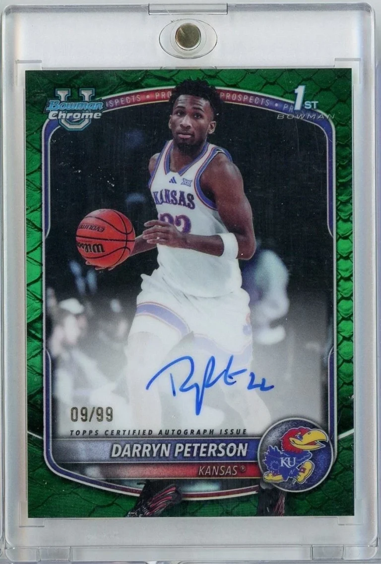2025 Topps Bowman U Chrome Darryn Peterson CPADP Green Reptilian /99 Auto RC