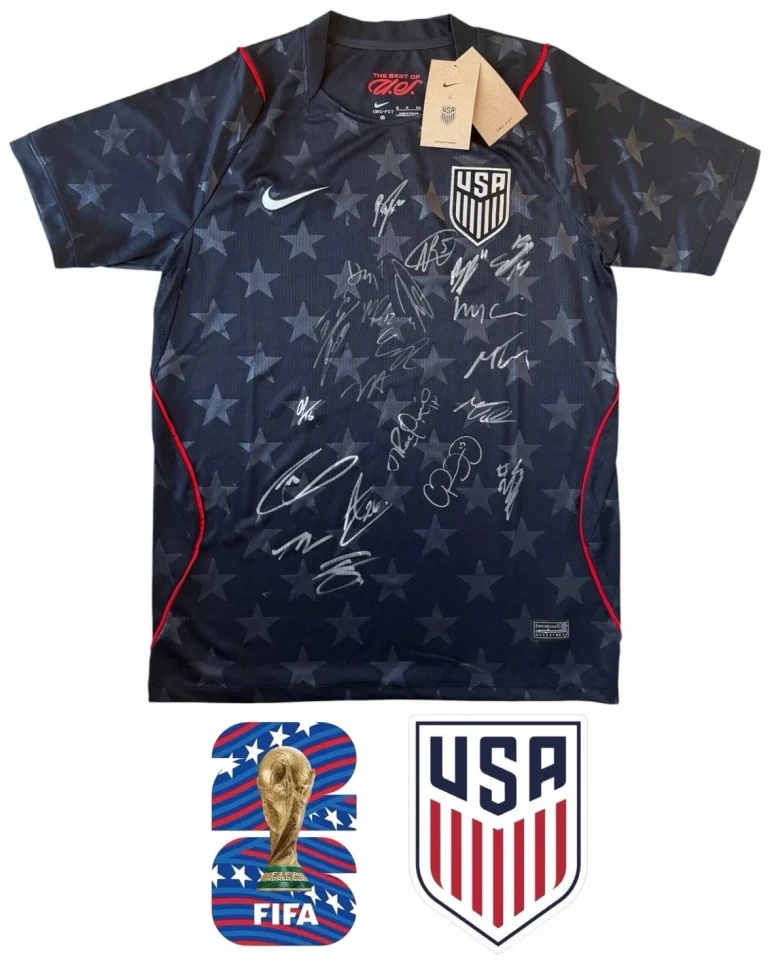 2026 USMNT FIFA World Cup Signed Team Jersey 21 AUTOS PULISIC BALOGUN ++ USA