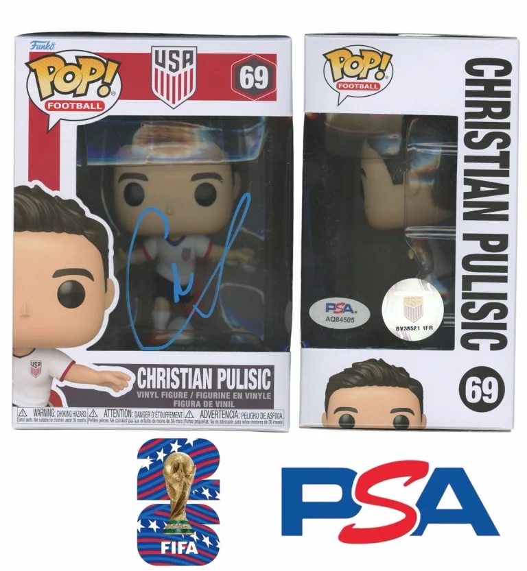 Christian Pulisic Signed 2026 FIFA World Cup Funko Pop #69 PSA AUTO USMNT USA