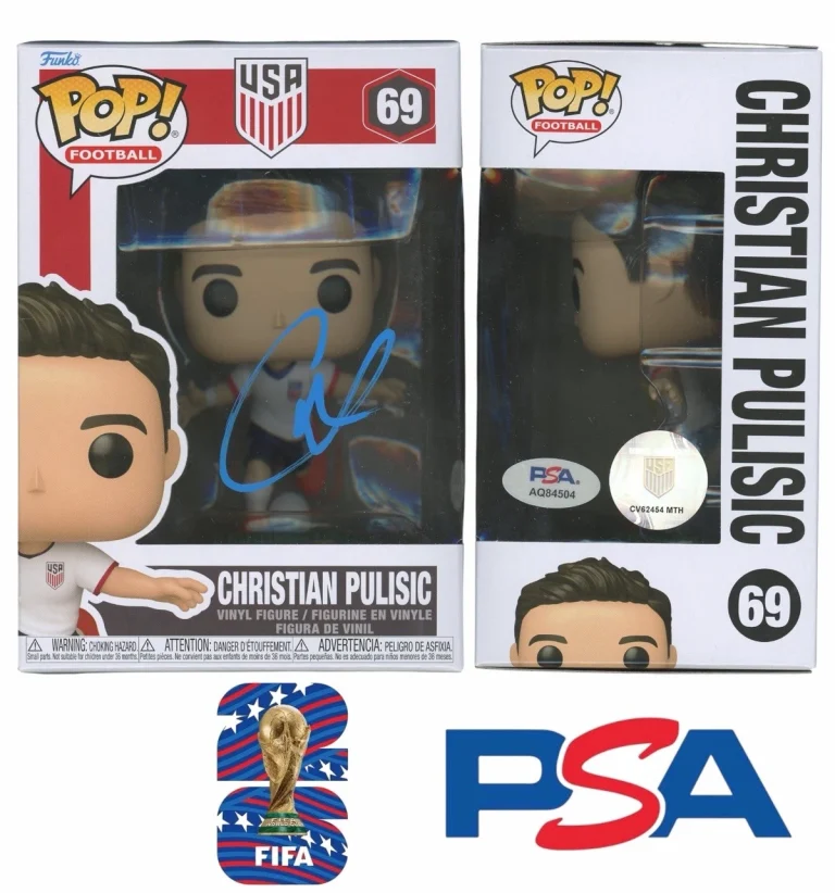 Christian Pulisic Signed 2026 FIFA World Cup Funko Pop #69 PSA AUTO USMNT USA