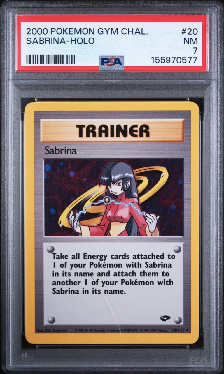 Graded 2000 Pokemon Gym Challenge Sabrina-Holo #20 Card PSA 7 Near Mint
