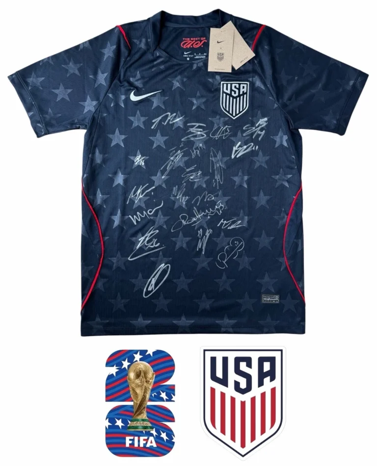2026 USMNT FIFA World Cup Signed Team Jersey 20 AUTOS PULISIC McKENNIE ADAMS USA
