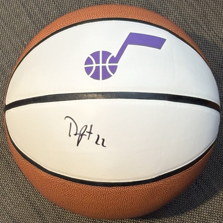 Darryn Peterson Signed Autographed Utah Jazz Logo Basketball JSA COA