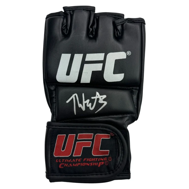 Autographed/Signed Terrance McKinney Fighting UFC MMA Black Glove JSA COA