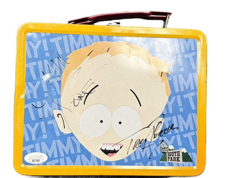 Matt Stone Trey Parker Signed Auto South Park Timmy Lunch Box NECA 2001 JSA