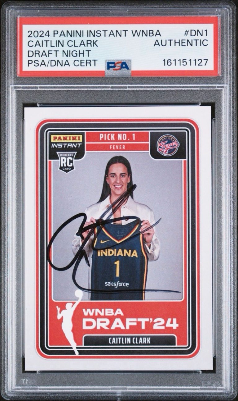2024 Panini Instant WNBA #DN-1 Caitlin Clark Signed Draft Night Rookie PSA AUTO