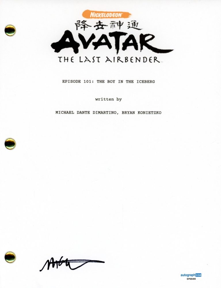 Mae Whitman Avatar The Last Airbender Signed Autograph Pilot Script Katara ACOA