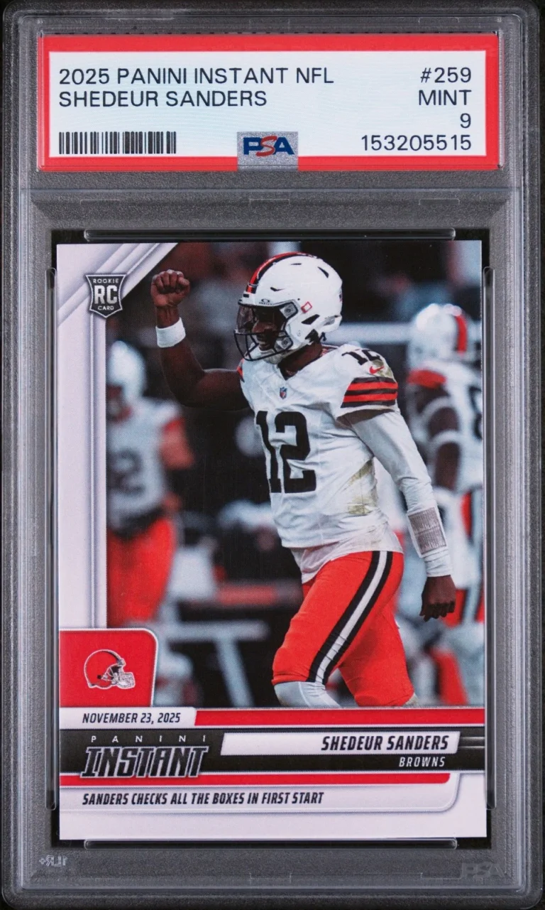 Graded 2025 Panini Instant Shedeur Sanders #259 Rookie RC Card PSA 9 Mint