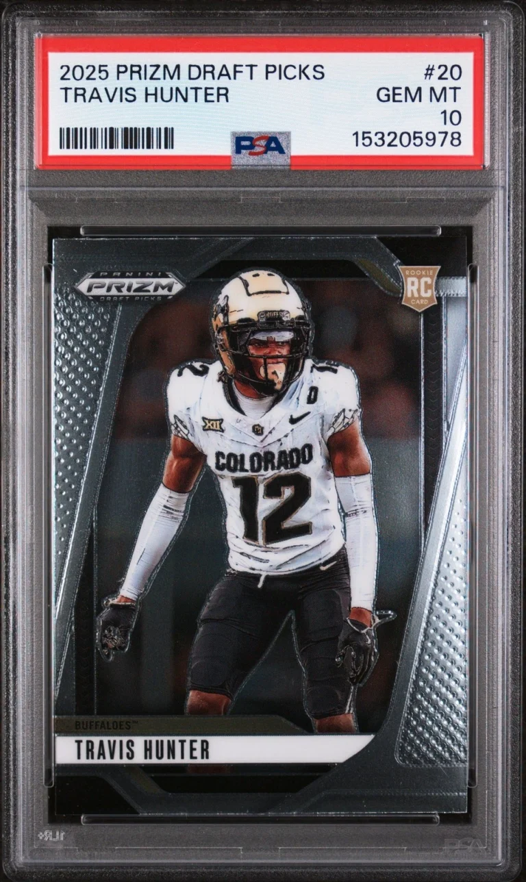 Graded 2025 Panini Prizm DP Travis Hunter #20 Rookie RC Card PSA 10