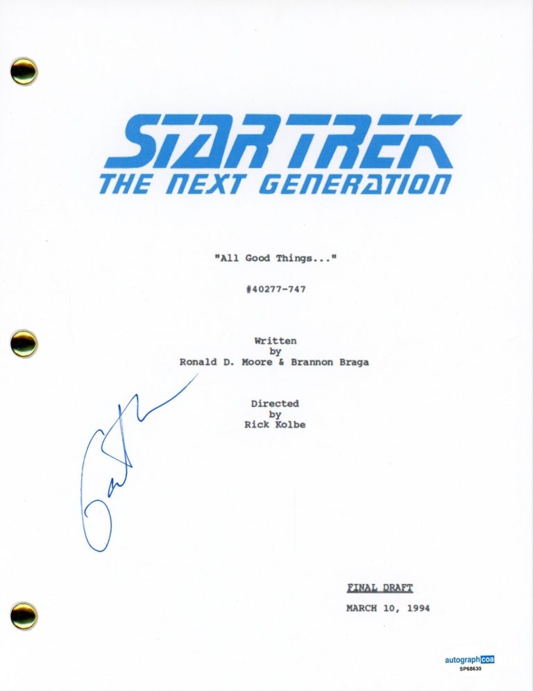 Gates McFadden Star Trek The Next Generation Signed Full Episode Script TNG ACOA