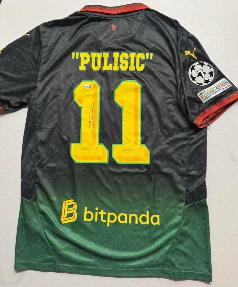 Christian Pulisic Signed Autographed AC Milan Soccer Jersey Off White JSA COA