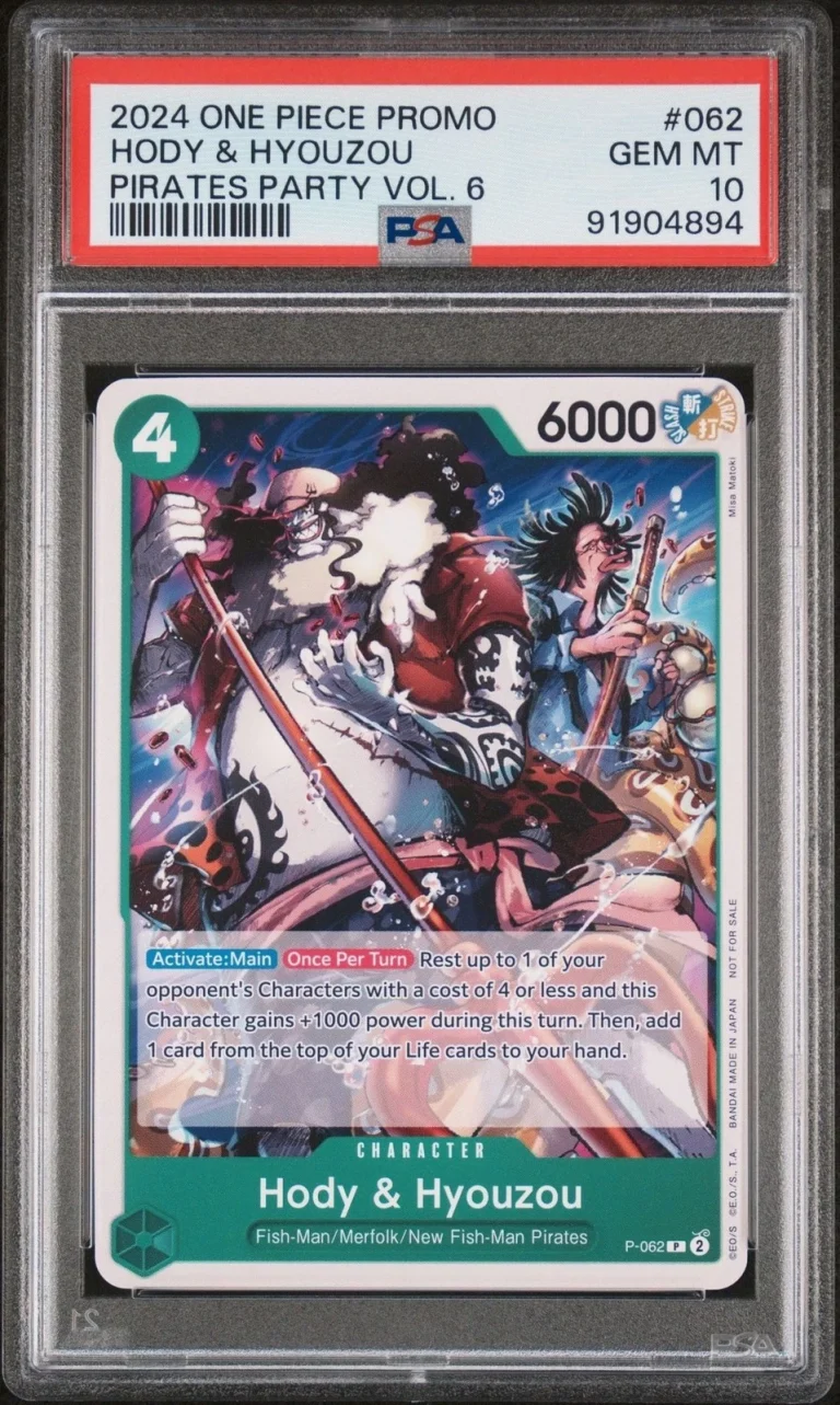 Graded 2024 One Piece Hody & Hyouzou 062 Promo Trading Card PSA 10 Gem Mint