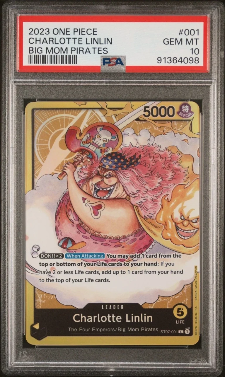 Graded 2023 One Piece Charlotte Linlin 001 Trading Card PSA 10 Gem Mint