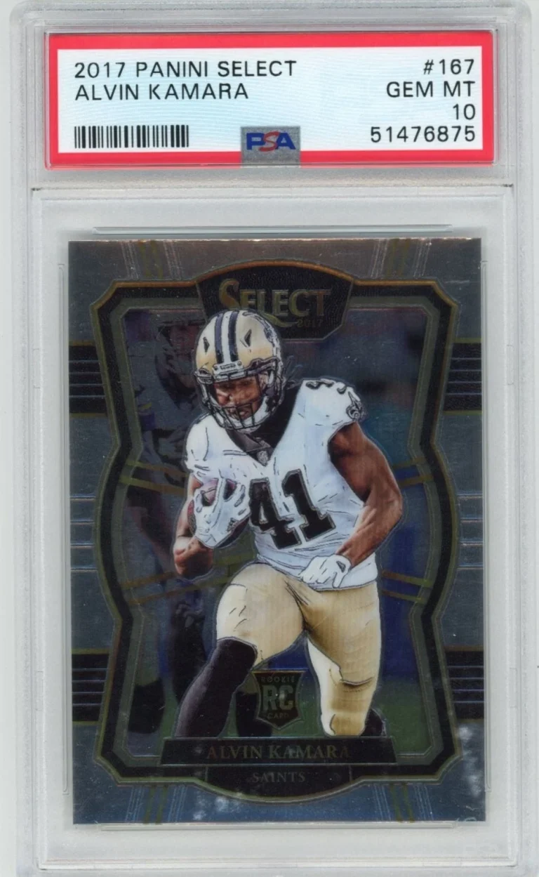 Graded 2017 Panini Select Alvin Kamara #167 Rookie RC Football Card PSA 10