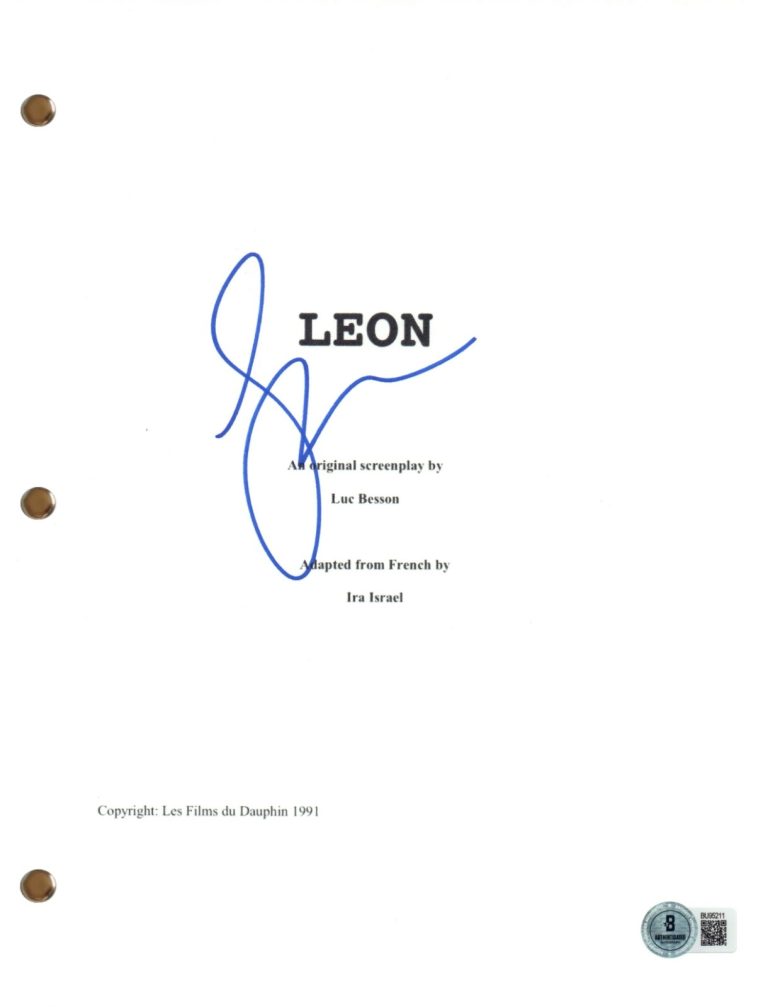 Gary Oldman Leon: The Professional Signed Autograph Movie Script Screenplay BAS